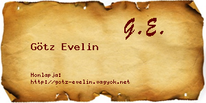 Götz Evelin névjegykártya